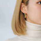 Rectangular Huggie Hoops