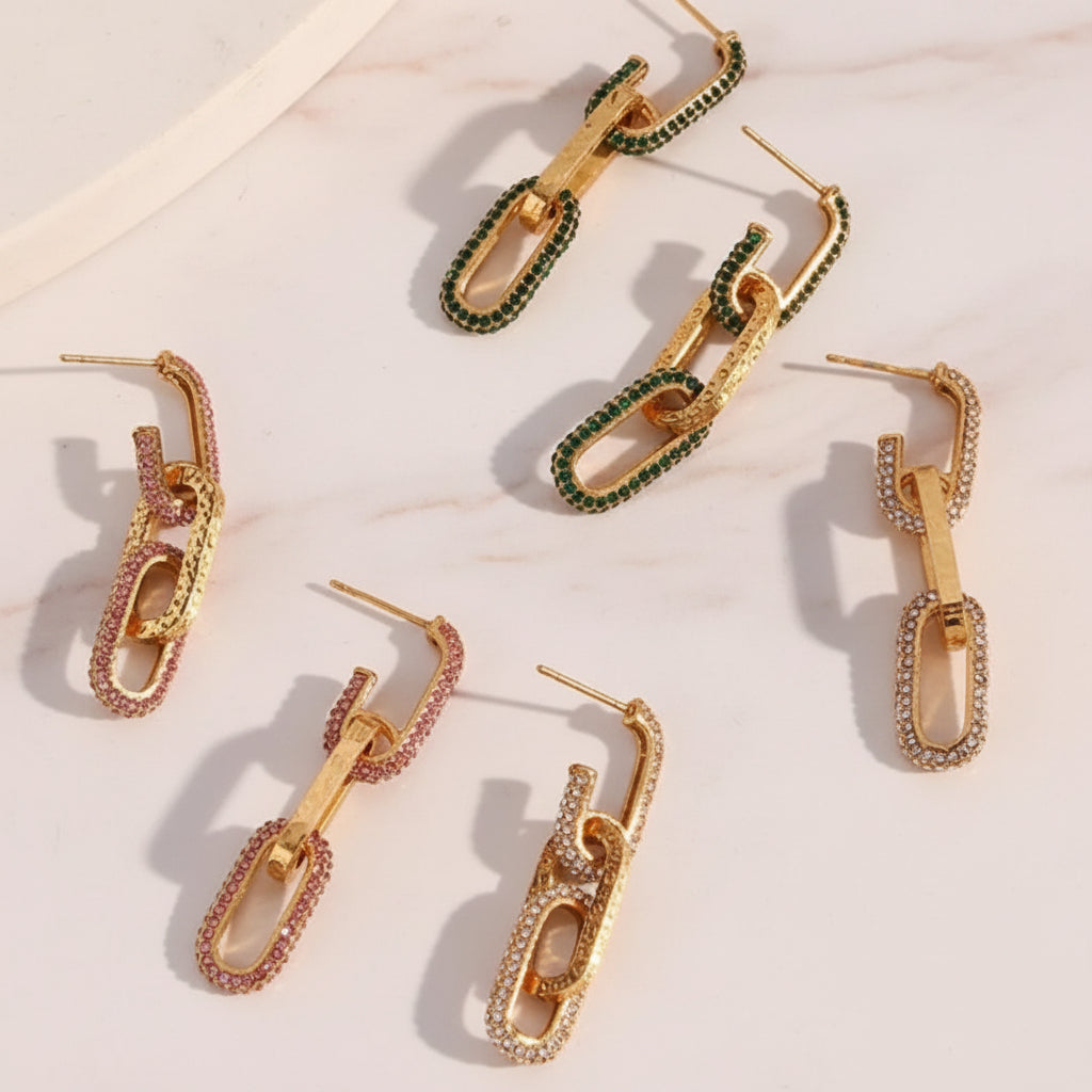 AVA Luxury Drop Earrings - Zoha Los Angeles
