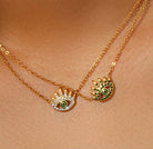 YUSRA Evil Eye Necklace 18k gold plated