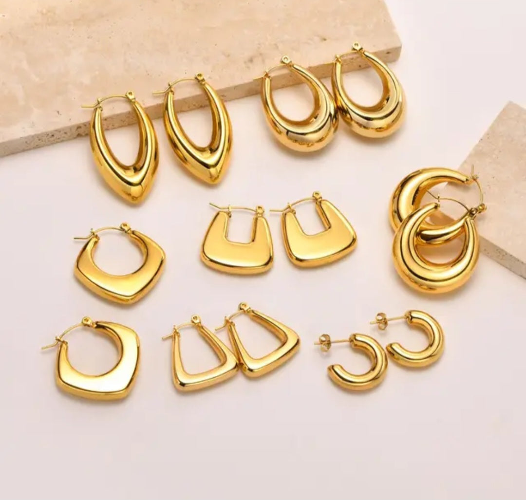 GAIL Hoop Earrings - Zoha Los Angeles