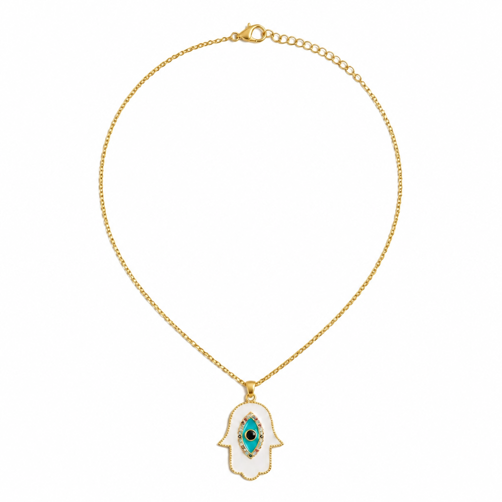 Sienna Hamsa Hand Pendant Necklace
