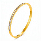 18k gold crystal bangle