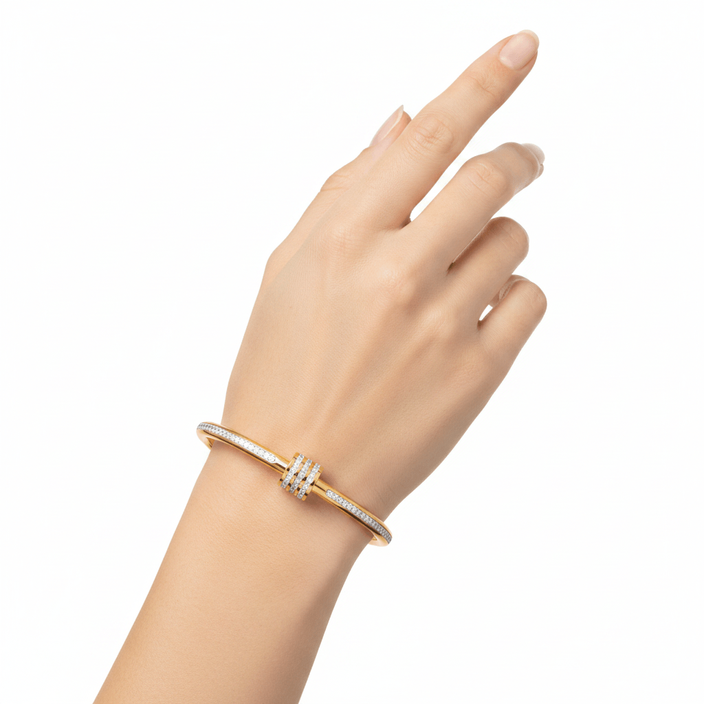 Stella Crystal Gold Bangle