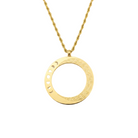 Islamic engraved bar necklace Verily With Every Hardship Comes Ease