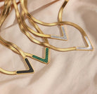 YAMNA V-Shape Chain Necklace - Zoha Los Angeles