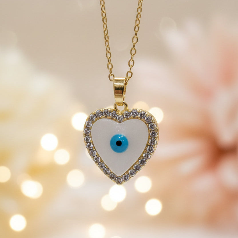 Lyla Necklace - Evil Eye Gold Necklace - Zoha Los Angeles