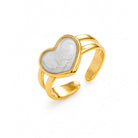 Mother-of-pearl heart ring