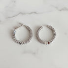 Nyla Hoop Earrings in silver- 18K gold plated stainless steel by Zoha Los Angeles
