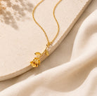 Alisha Rose Necklace - Gold Rose Pendant - Zoha Los Angeles