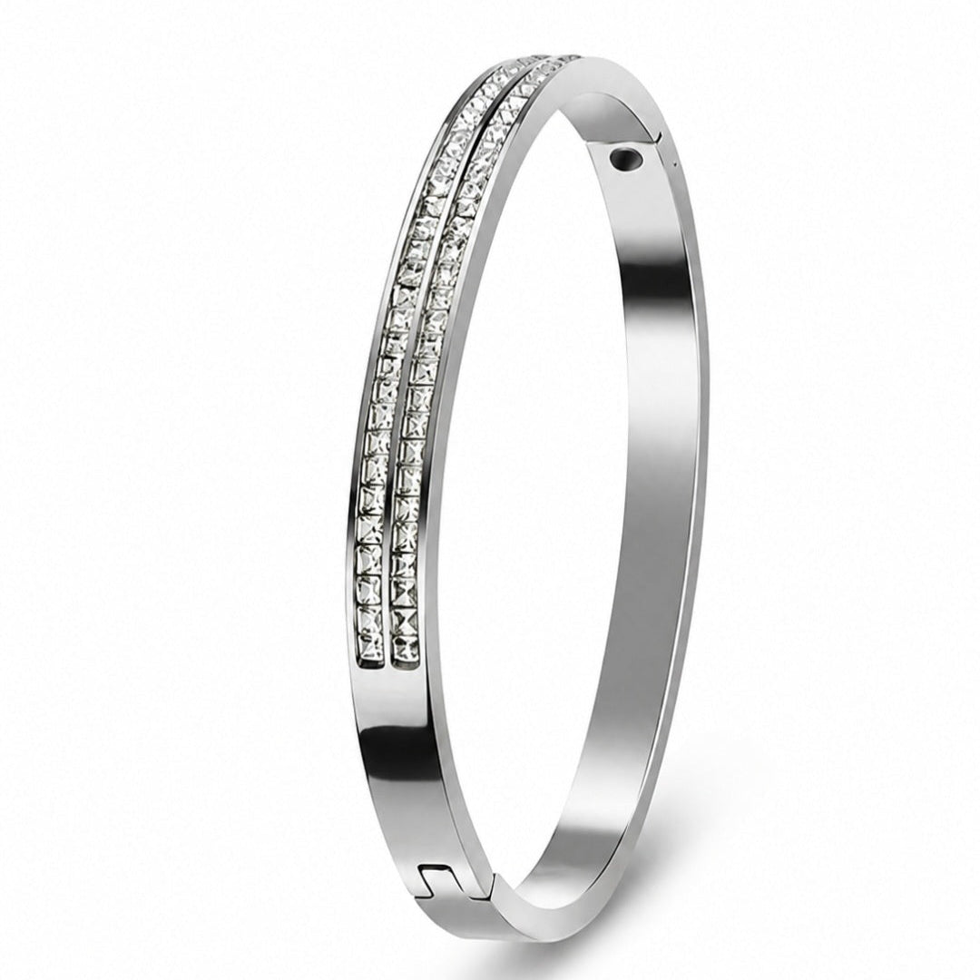 Crystal Bangle – 18k Gold Plated