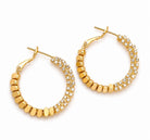 Nyla Hoop Earrings in gold - 18K gold plated stainless steel by Zoha Los Angeles